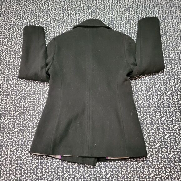 Calvin Klein Black Wool Pea Coat - Picture 2 of 9